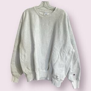 Champion Reverse Weave Sweatshirt Men 2XL Gray Blank Crewneck Vintage Sportswear